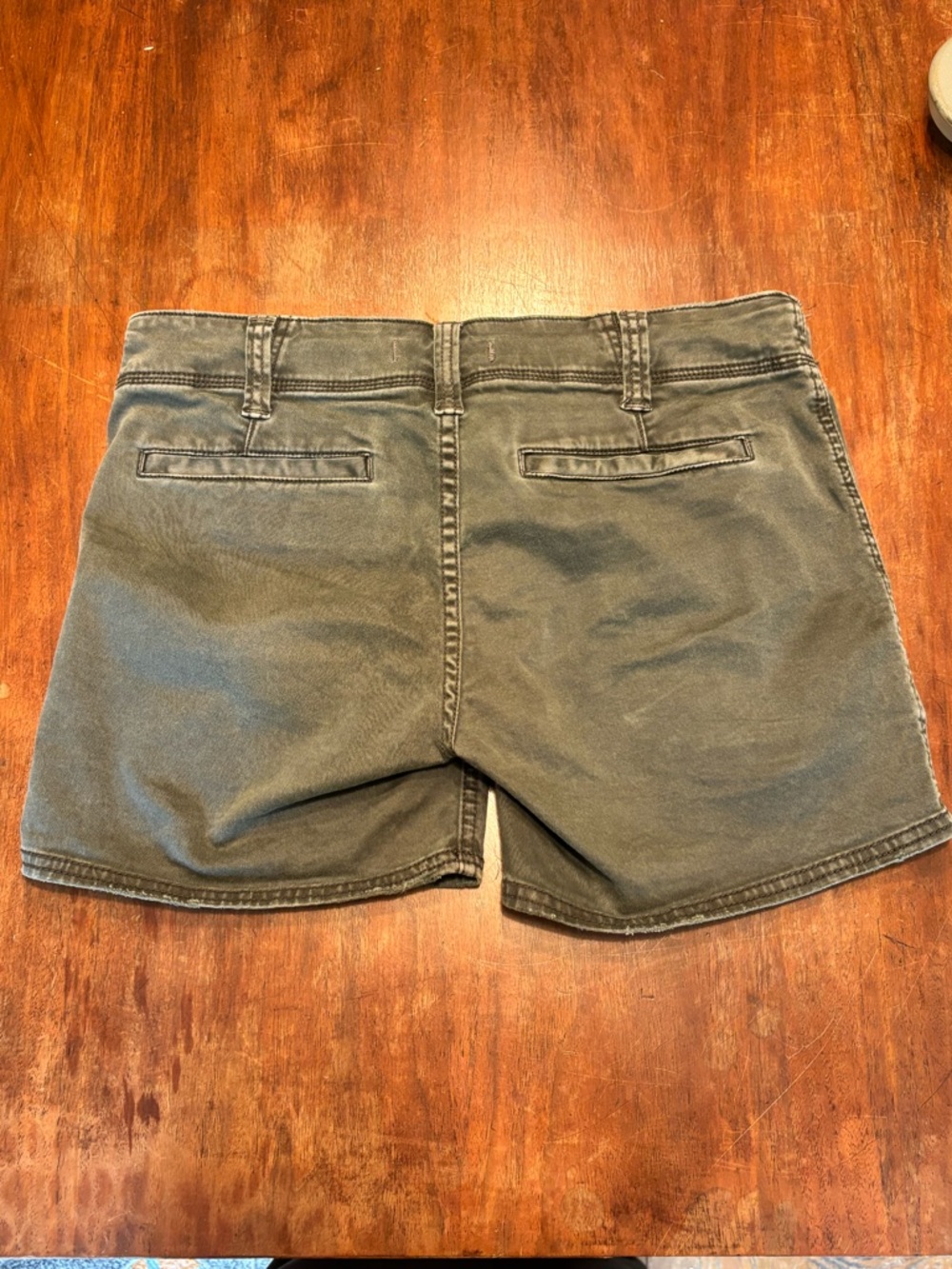Free People Washed Olive Utility Cargo Shorts - Picture 2 of 4